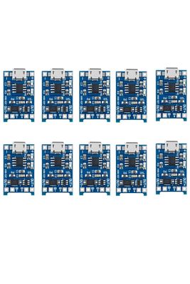 10 Adet Micro Usb Tp4056 Bms 5v 1a Korumalı Lityum Pil Şarj Devresi Powerbank ürün fotoğrafı