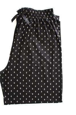 Büyük Beden Pijama Altı Modal Kumaş Modern Kaliteli Siyah Desenli Kadın Alt Giyim ürün fotoğrafı