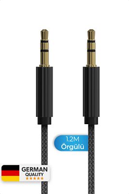 By Deji 3.5mm Aux To 3.5mm Aux Ses Kablosu Stereo Destekli Örgülü 1.2m ürün fotoğrafı