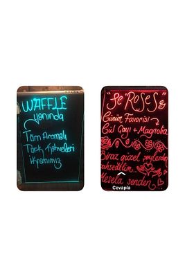 Yaz Sil Neon Yazı Tahtası Kalemli Tabela ürün fotoğrafı