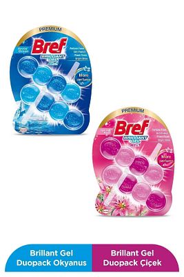Wc Brilliant Gel Duopack Klozet Bloğu 1 Çiçek 1 Okyanus, 2 X 2'li Paket ürün fotoğrafı