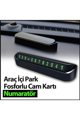 Araç Içi Park Telefon Numarası Fosforlu Numaratör Oto Cam Kartı ürün fotoğrafı