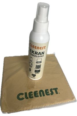 Ekran Temizleme Seti 125ml Sıvı Ve Mikrofiber Bez 30x30 Otomobil Ekranı, Led Tv, Notebook ,kamera, ürün fotoğrafı