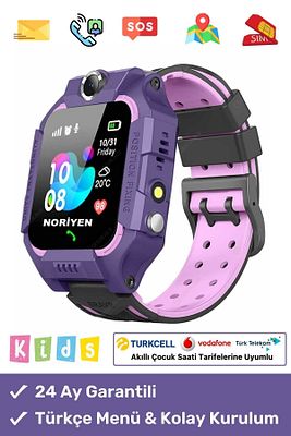 Btk Kayıtlı Kız Çocuklar Için Sim Kartlı Kameralı Ortam Dinleme Konum Takip Özellikli Akıllı Saat ürün fotoğrafı