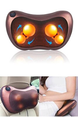 2021 Model Çift Motorlu Titreşimli Ovmalı Masaj Yastığı Bel Omuz Tüm Vücut Araç ürün fotoğrafı