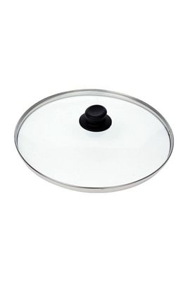 Tencere Sahan Tava Cam Kapağı Kapak 26 Cm Siyah Tutma Tepesi ürün fotoğrafı