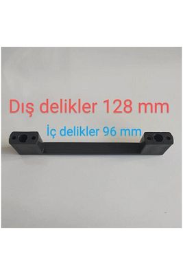 Mobilya Dolap Çekmece Kulp Köprü 96-128mm Mat Siyah Renk Sert Polimerr ürün fotoğrafı