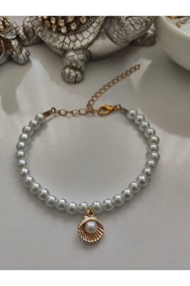 Istiridye Detaylı Inci Kedi Kolyesi Kedi Tasması ürün fotoğrafı