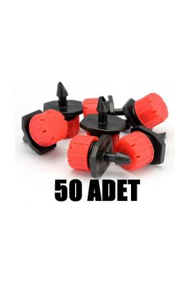 Küçük Meme 50 Ad. - Damla Sulama Ayarlı Damlatıcı Parçası Aparatı Damlama Borusu Hortumu ürün fotoğrafı