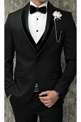 Damatlık Takım Elbise Smokin Slim Fit ürün fotoğrafı