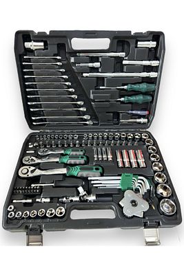 Tam Profesiyonel Germany 72 Diş Eğik Cırcır 121 Parça Lokma Takımı Oto Tamirci Tam Set 1/2-3/8-1/4 ürün fotoğrafı