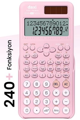 X-800 Yeni Nesil 240 Fonksiyonlu Bilimsel Hesap Makinesi, Pastel Pembe ürün fotoğrafı