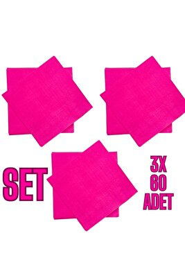 Fuşya Kağıt Peçete 33x33 3'lü Set ürün fotoğrafı