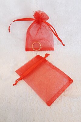 100 Adet Kırmızı Tül Kına Ve Çerez Kesesi, Kuruyemiş Kesesi Kına Kesesi 13x9 Keseler ürün fotoğrafı