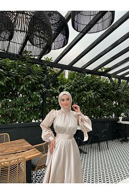 Lia Abiye Bej ürün fotoğrafı