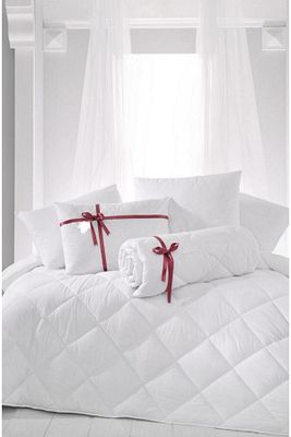 Çift Kişilik Antialerjik Lüx Microfiber Yorgan + 2 Adet 800 Gr Boncuk Slikon Yastık Seti ürün fotoğrafı