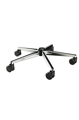 Yıldız Ayak Konik Krom Tekerlekli Döner Sandalye Ayağı Oyuncu Koltuğu Ayağı ürün fotoğrafı