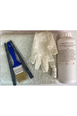 Erbaylar Fiber Polyester Reçine Tekne Tamir Seti/tamir Kiti 1 Kg ürün fotoğrafı