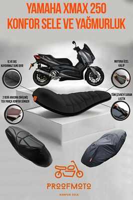 Yamaha Xmax 250 Konfor Sele Ve Yağmurluk Kılıf ürün fotoğrafı