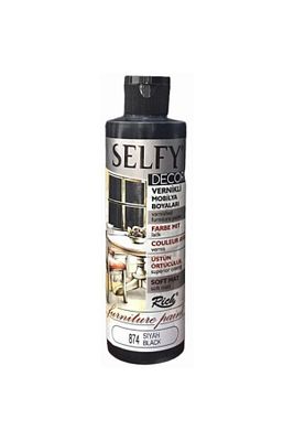 Selfy Decor Siyah Kendinden Vernikli Mobilya Boyası 240 Cc ürün fotoğrafı