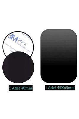 2adet Telefon Araç Içi Tutucu Stant Metal Plaka Magnetic Mıknatıslı Tutucular Için Metal Saç Seti 3m ürün fotoğrafı