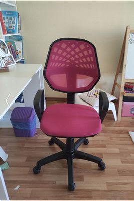 Pembe Fileli Ofis Sandalyesi,bilgisayar Sandalyesi,çalışma Sandalyesi,döner Sandalye ürün fotoğrafı