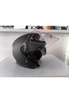 Jk526 Güneş Vizörlü Mat Siyah Açık Kask ürün fotoğrafı