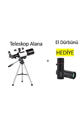150X Uzay Teleskopu Alana + 100X El Dürbünü (Gezegen Ay Yıldız Doğa Gözlem Teleskobu) ürün fotoğrafı
