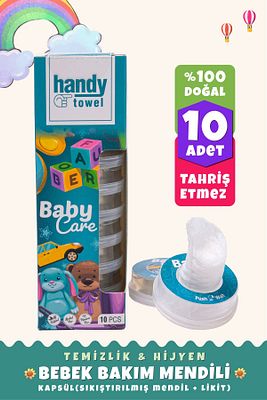 Classic Bebek Bakım & Temizlik & Hijyen Mendili 10 X 4,5 ml Seyahat Boy Sihirli Mendil ürün fotoğrafı