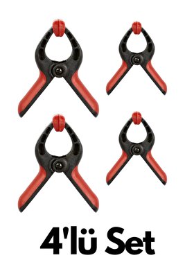 4'lü Kıskaç Mandal Yaylı Mandal El Tipi Işkence Mengene Hobi Marangoz Işkencesi 75mm 45mm ürün fotoğrafı