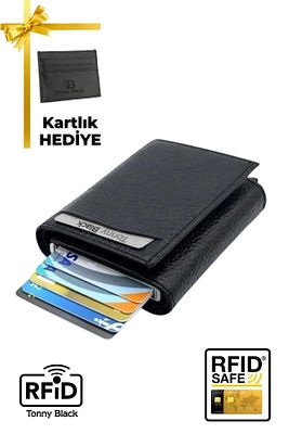 Orijinal Kutulu Süper Slim Kartlık Hediyeli Otomatik Mekanizmalı Çok Gözlü Akıllı Kredi Kartlık ürün fotoğrafı
