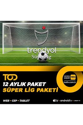 Tod 12 Aylık Süper Lig Paketi - (WEB CEP TABLET SMART TV) ürün fotoğrafı