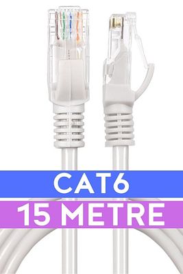 Cat6 15mt Lan Ethernet Kablosu Fabrikasyon Internet Kablo ürün fotoğrafı
