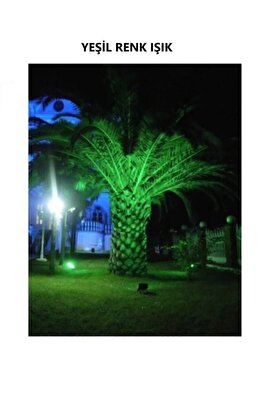 10W Yeşil Led Projektör Bahçe Ağaç Çim Aydınlatma Lambası Işığı Yeşil Işık Rengi Metal Kasa ürün fotoğrafı