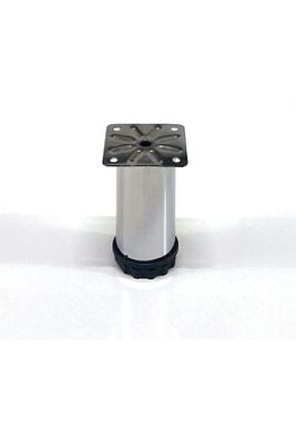 4 Adet Metal Baza Dolap Ayağı 5 Cm Krom (vidalar Dahil) ürün fotoğrafı