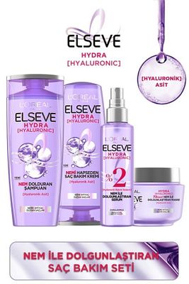 Hydra [hyaluronic] Nem İle Dolgunlaştıran Saç Bakım Seti - Şampuan & Saç Bakım Kremi & Serum & Maske ürün fotoğrafı
