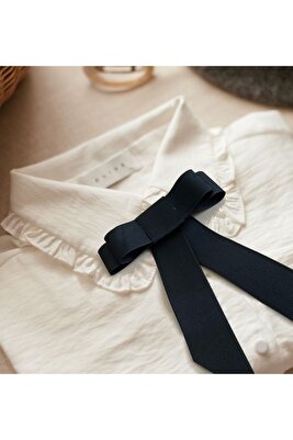 (G)siyah Kurdele Broş Yaka Iğnesi – Broş – Broş – Broş ürün fotoğrafı