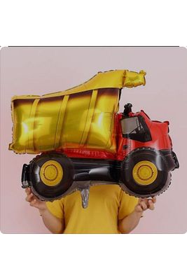 1 Adet Iş Makineleri Kamyon Kepçe Folyo Balon Inşaat Doğum Günü Büyük Parti Balonu 82cmx69cm ürün fotoğrafı