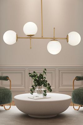 Günay 4Lü Eskitme Modern Mutfak Yemek Masası Üstü Yatak odası Salon Avize ürün fotoğrafı