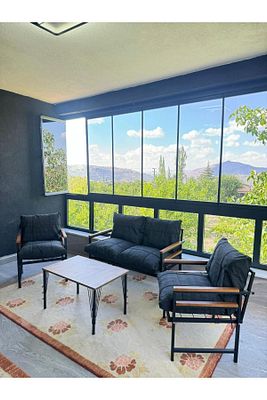 Asli Balkon Takımı 2-1-1 Bahçe Balkon Mobilyası Cafe Mobilyası Çay Seti Koltuk Takımı Metal Kanepe ürün fotoğrafı