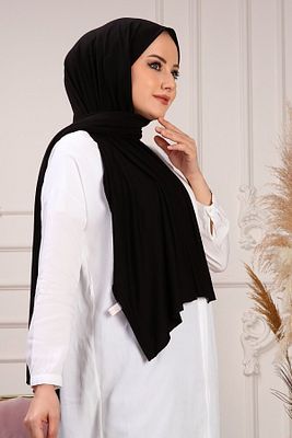 Pamuk Cazz Şal Siyah ürün fotoğrafı