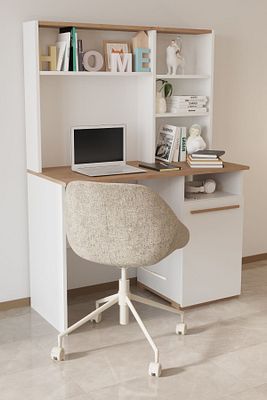 Eva 50x110 Cm Çalışma Masası Bilgisayar Masası Ofis Ders Yemek Masası Beyaz ürün fotoğrafı