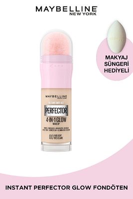 Instant Perfector Glow 4 Etki 1 Arada Fondöten 00 Fair Light & Makyaj Süngeri ürün fotoğrafı