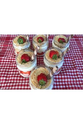 Paşabahçe 6'lı Magnolya Bardağı Kavanozu Magnolia Puding Renkli Kapaklı Tatlı Cup Kase Seti ürün fotoğrafı