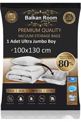 Vakum Hurcu 100 X 130 Vakumlu Hurç Ultra Jumbo Boy Vakumlu Poşet ürün fotoğrafı