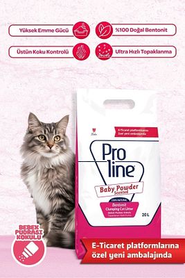 Bebek Pudrası Kokulu Bentonit Kedi Kumu 20 Lt ürün fotoğrafı