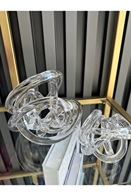Şeffaf Cam Sarmal 2'li Aksesuar Dekor ürün fotoğrafı