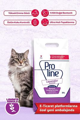 Lavanta Kokulu Bentonit Kedi Kumu 20 Lt ürün fotoğrafı
