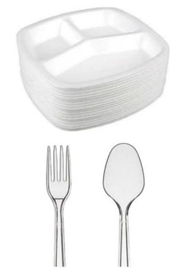 50li Köpük Tabildot, 50 Plastik Çatal, 50 Plastikkaşık ürün fotoğrafı
