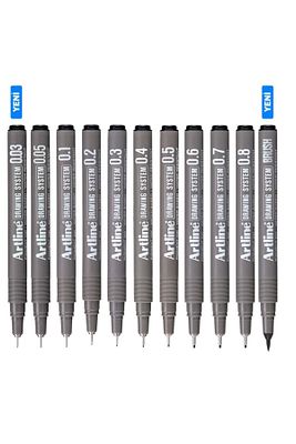 Drawing System Teknik Çizim Kalemi 11'li Tam Set-4 ürün fotoğrafı